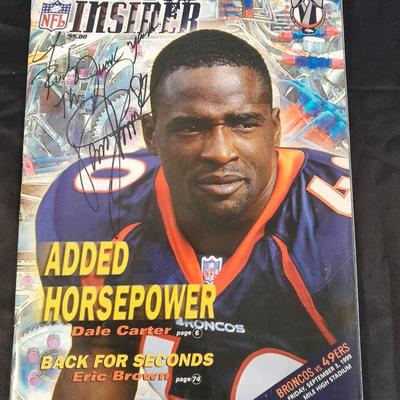 SIGNED BRONCOS' INSIDER MAGAZINE AND TWO TICKET STUBS SEPT. 1999 49ers MILE HIGH
