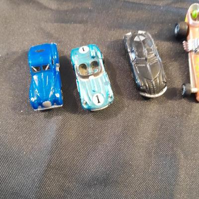 TEN MICRO MACHINE CARS AND A NEW IN PACKAGE RACING CHAMPIONS HOT ROD MICRO
