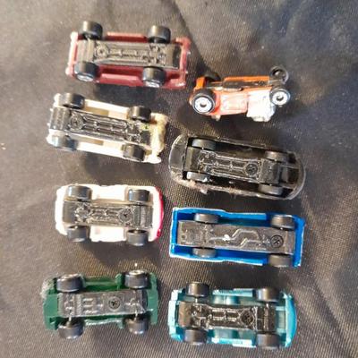 TEN MICRO MACHINE CARS AND A NEW IN PACKAGE RACING CHAMPIONS HOT ROD MICRO