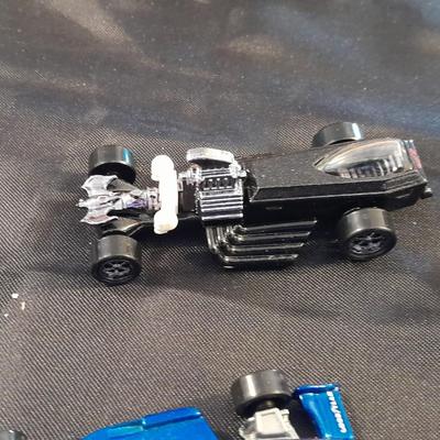 FIVE CLASSIC MATTEL HOT WHEELS RACING CARS, FORMULA ONE AND MORE