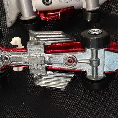 FIVE CLASSIC MATTEL HOT WHEELS RACING CARS, FORMULA ONE AND MORE