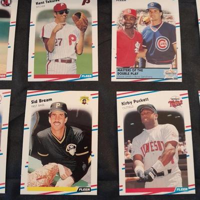 BASEBALL FLEER TRADING CARDS SPOTSCARDS BOXED SET LOGO STICKERS
