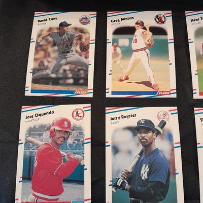 BASEBALL FLEER TRADING CARDS SPOTSCARDS BOXED SET LOGO STICKERS