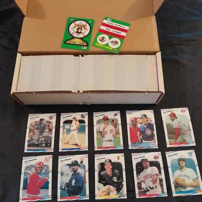 BASEBALL FLEER TRADING CARDS SPOTSCARDS BOXED SET LOGO STICKERS