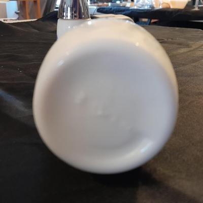 VINTAGE WESTMORELAND WHITE MILK GLASS SUGAR, SALT & PEPPER BLUE FLOWER