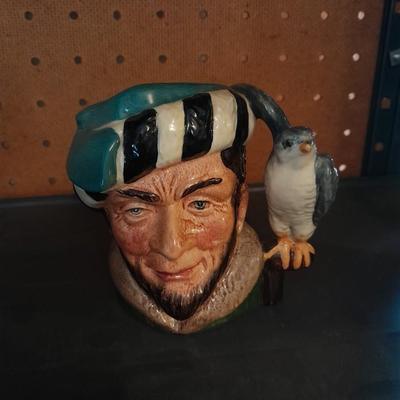 TWO ROYAL DOULTON CHARACTER JUGS PIRATES OLD SALT & THE FALCONER