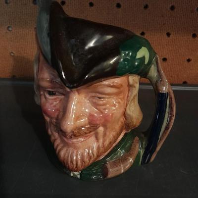 TWO ROYAL DOULTON CHARACTER JUGS THE LUMBERJACK & ROBIN HOOD