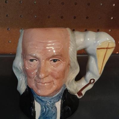 TWO ROYAL DOULTON CHARACTER JUGS NORTH AMERICAN INDIAN & BENJAMIN FRANKLIN