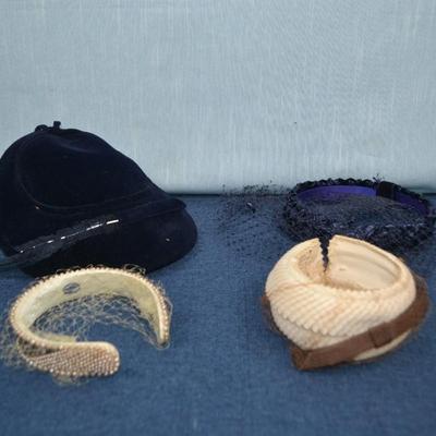 LOT 346. FOUR LADIES VINTAGE HATS