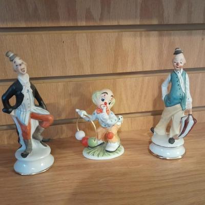 LEFTON COLLECTABLE CLOWN & TWO VINTAGE WIW PORCELAIN CLOWNS