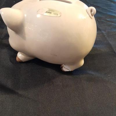 TWO PIGGY BANKS HOUSE OF LLOYD & SMALLER OMC OTARGIRI JAPAN PIG