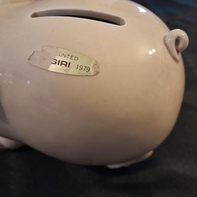 TWO PIGGY BANKS HOUSE OF LLOYD & SMALLER OMC OTARGIRI JAPAN PIG