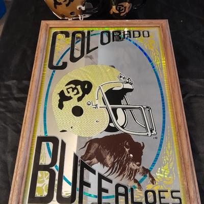 COLORADO BUFF'S FANS! COLORADO BUFFALO'S MIRROR, MUG & COLLECTABLE HELMET