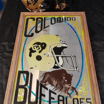 COLORADO BUFF'S FANS! COLORADO BUFFALO'S MIRROR, MUG & COLLECTABLE HELMET