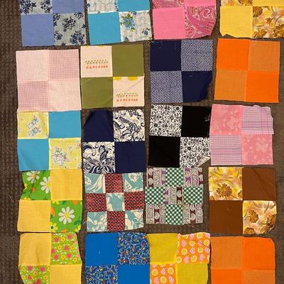 Quilt fabric pieces.