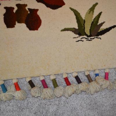LOT # 373. DECORATIVE ART WOOL RUG