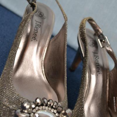 LOT 379 J. RENNE HIGH HEEL SHOES. SIZE 8