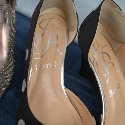 LOT 379 J. RENNE HIGH HEEL SHOES. SIZE 8