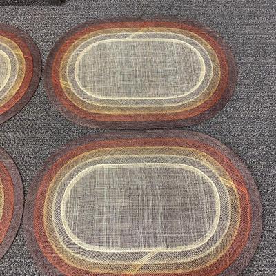 Set of 4 Vintage Retro Oval Woven Placemats