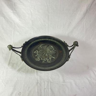 1240 Maitland Smith Bronze Zeus Pegasus Footed Bowl