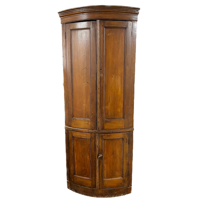 1231 Antique Bow Front Corner Cabinet