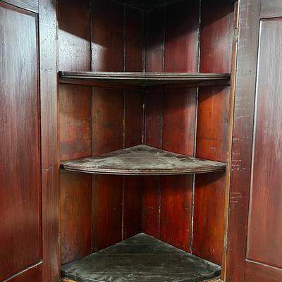 1231 Antique Bow Front Corner Cabinet