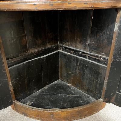 1231 Antique Bow Front Corner Cabinet