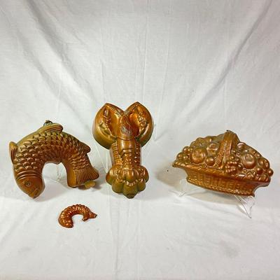 1243 Antique German Copper Molds