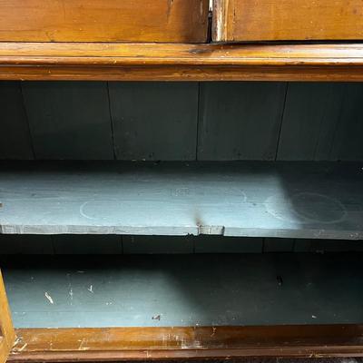 1233 Antique French Country Style Display Cabinet