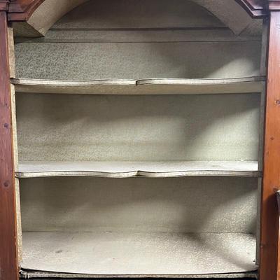 1233 Antique French Country Style Display Cabinet