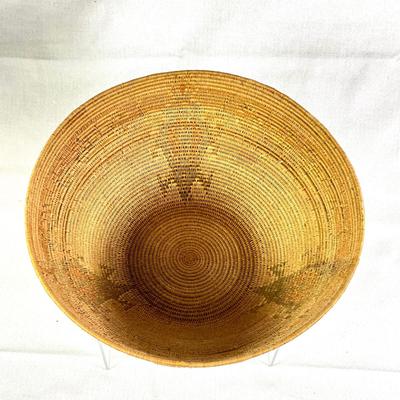 1244 Vintage Woven Basket with Animal Motif from Philippines