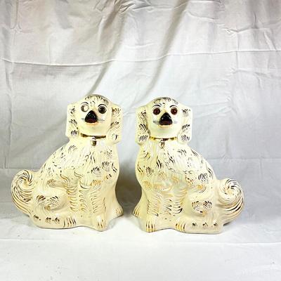 1246 Pair of Large Staffordshire Dogs