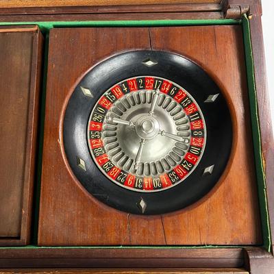 1234 Antique Edwardian Period Mahogany Roulette & Games Table