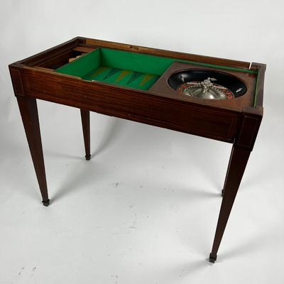 1234 Antique Edwardian Period Mahogany Roulette & Games Table