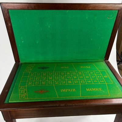 1234 Antique Edwardian Period Mahogany Roulette & Games Table