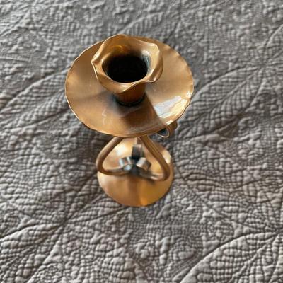 Gregorian copper candlestick.