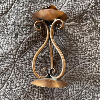 Gregorian copper candlestick.