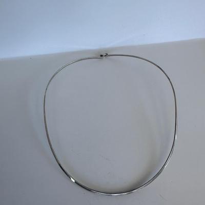 Group, 5 Metal/Sterling Chokers