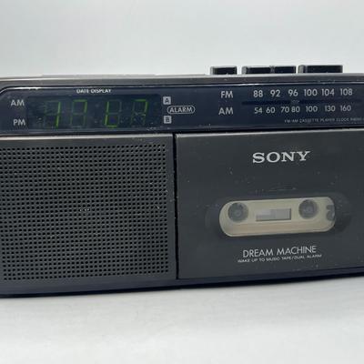 Vintage Sony Dream Machine Dual Alarm Clock Radio Cassette Player