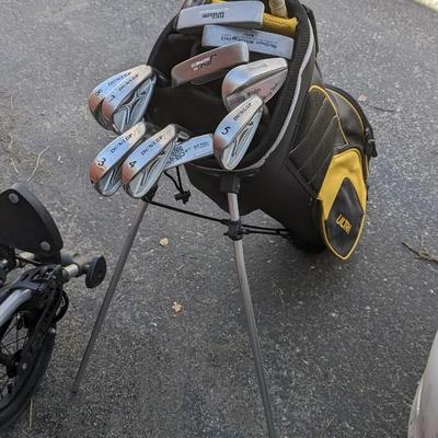 Sun Mountain Golf Caddy w/ Wilson Golf Bag and Dunlop Clubs