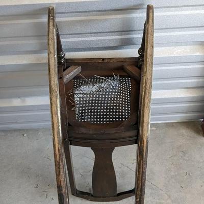 Haywood Wakefield Cane Bottom Rocking Chair w/ Vintage Rocker