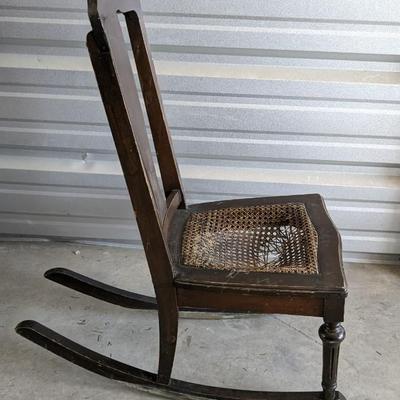 Haywood Wakefield Cane Bottom Rocking Chair w/ Vintage Rocker