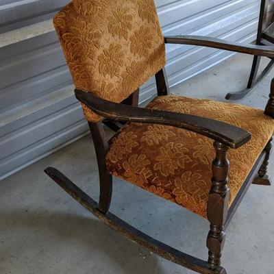 Haywood Wakefield Cane Bottom Rocking Chair w/ Vintage Rocker