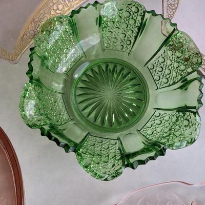 Pink and Green Glass