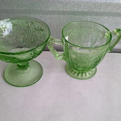 Pink and Green Glass