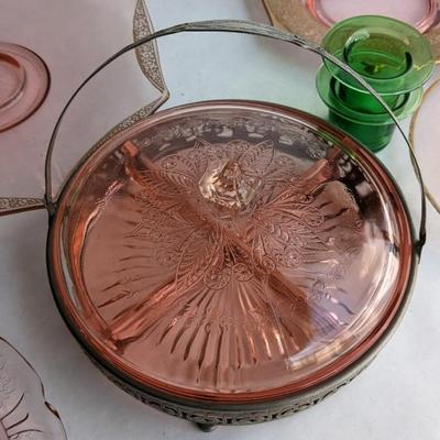 Pink and Green Glass