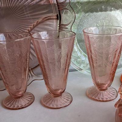 Pink and Green Glass