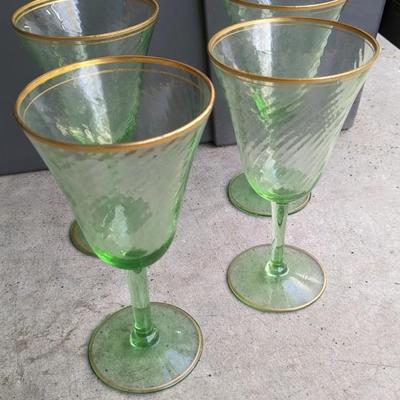 Pink and Green Glass
