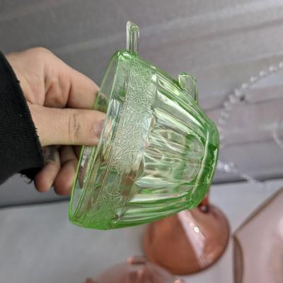 Pink and Green Glass