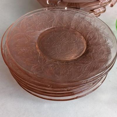 Pink and Green Glass